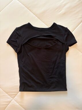 Windsor Black Short-Sleeve Cutout Women's Top